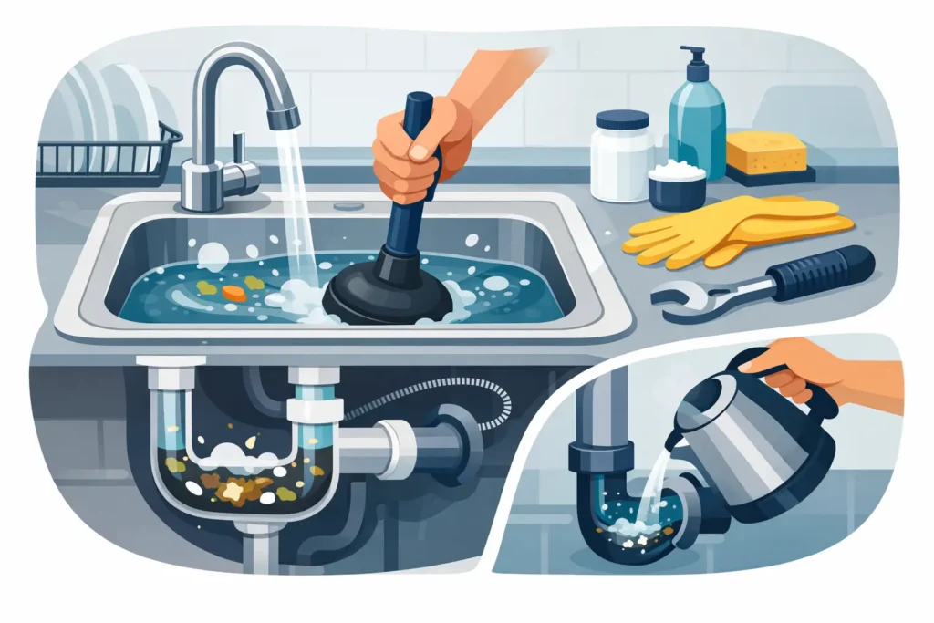 How to Unclog Kitchen Sink Without Making It Worse